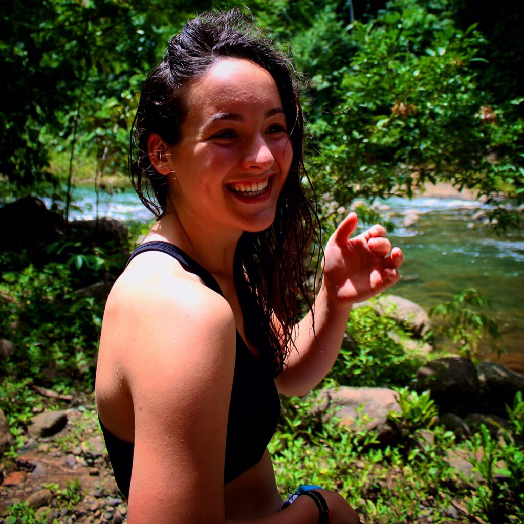 Carey Davis during her first service trip in Costa Rica.